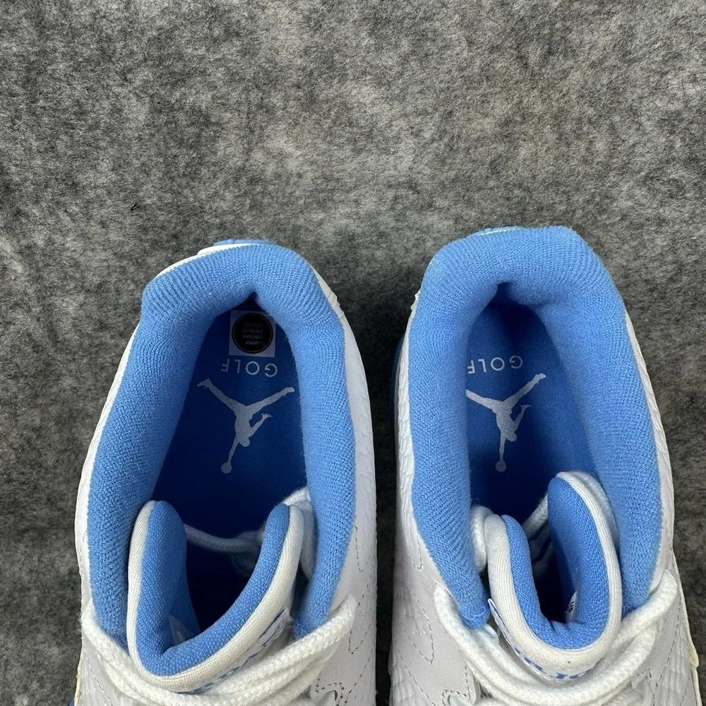 Nike Air Jordan 9 Low Golf Shoes Mens Size 10.5 White University Blue FJ5934-101